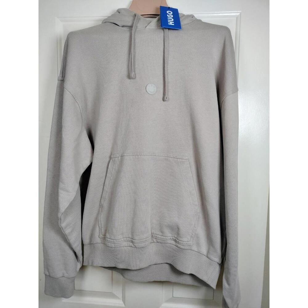 HUGO BOSS Nuwinto Hoodie Grey | Size‎ S (Fits Oversized like XL)Happy Hugo Logo